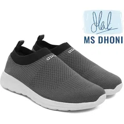 Elasto-03 Running shoes for boys | laceless sports shoes for men | Latest Stylish Casual sneakers for men without laces | Slip on grey shoes for running, walking, gym, trekking & party Walking Shoes For Men