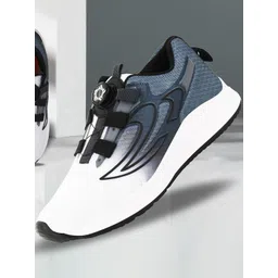 ELECANT Men Grey Mesh Lace-Up Sport Shoes