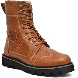 Elevator Shoes for Men. 3.5 Inch Hidden Height Increasing Pure Leather Boots with Memory Foam Footpad.