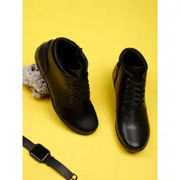 ELLE Women Solid Leather Boots