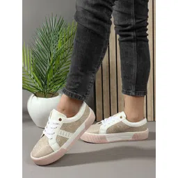 ELLE Women Textured Sneakers
