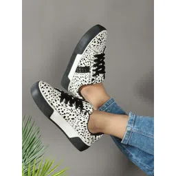ELLE Women Western - Embellished Lace-Ups Party Sneakers