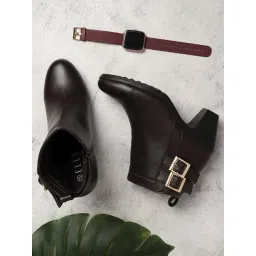 Elle Women's Brown Casual Booties