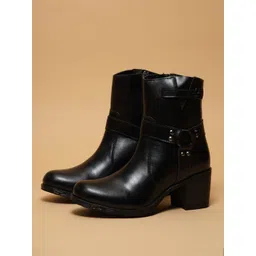 ERIDANI Women Round Toe Zip Winter Boots