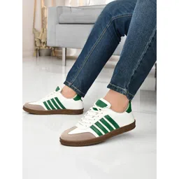 Erix Men White Synthetic Leather Sneakers