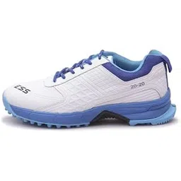 ESS Power 20-20 Cricket Shoes, White Navy Blue