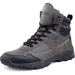 Everest High Ankle 6 inches Riding Boots for Mountaineering Backpacking Hiking & Trekking | Mild Waterproof Protection with Turbo Insole Technology