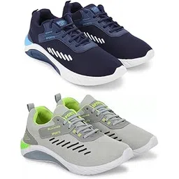 Exclusive Range of Athletic Comfortable Sports Running Shoes for Men (Pack of 2) Multi