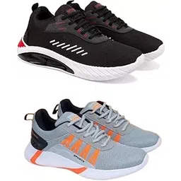 Exclusive Range of Comfortable Sports Shoes for Running & Training Men (Pack of 2) Multi