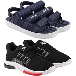 Exclusive Range of Flexible Sole Comfortable Sports Running Shoes for Men (Pack of 2) Multi