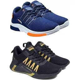 Exclusive Range of Men’s Modern Style Comfortable Sports Running Shoes (Pack of 2) Multi
