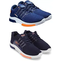 Exclusive Range of Men’s Sports Running Shoes with Lightweight Comfort (Pack of 2) Multi