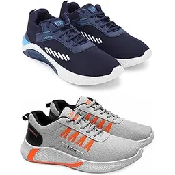 Exclusive Range of Premium Comfort Sports Running Shoes for Men (Pack of 2) Multi