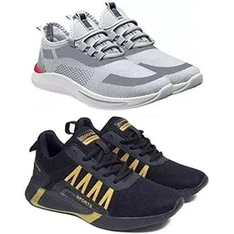 Exclusive Range of Premium Comfortable Running Sports Shoes for Men (Pack of 2) Multi