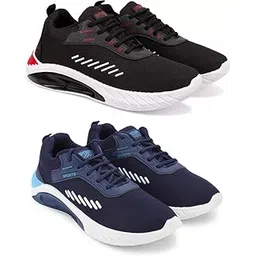Exclusive Range of Premium Style Comfortable Sports Running Shoes for Men (Pack of 2) Multi