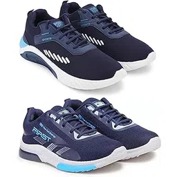 Exclusive Range of Sports Running Shoes for Men with Soft Comfort (Pack of 2) Multi