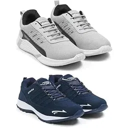 Exclusive Range of Stylish Comfortable Running Sports Shoes for Men Set of Two Multi