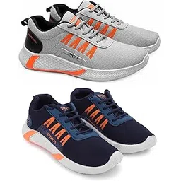 Exclusive Range of Stylish Comfortable Sports Running Shoes for Men Pack of Two Multi