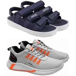 Exclusive Range of Stylish Performance Running Sports Shoes for Men (Pack of 2) Multi