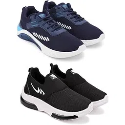 Exclusive Range of Stylish Running Sports Shoes for Men – Comfortable Fit (Pack of 2) Multi