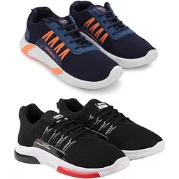 Exclusive Range of Trendy Comfortable Sports Running Shoes for Men Combo (Pack of 2) Multi