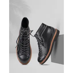 EZOK Men Leather Casual Regular Boots