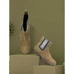 EZOK Men Leather Chelsea Boots