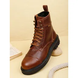 EZOK Men Mid-Top Biker Boots