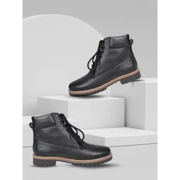 EZOK Men Textured Casual Regular Boots