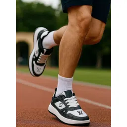 FABBMATE Men Round Toe Printed Lace-Ups Sneakers