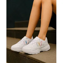 Fabbmate Thick Heel Sports Shoes for Women Running,Gym Casual Wear Sneakers For Women