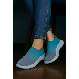 Fabbmate Trendy Memory Foam Walking Slip On Sneakers For Women