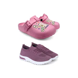 FABBMATE Women Pack of 2 Lace-Ups Walking Shoes