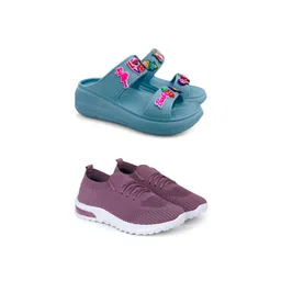 FABBMATE Women Slip-On Sneakers With Flip Flops
