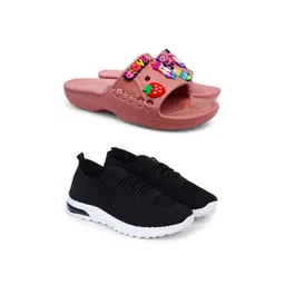 FABBMATE Women Sneakers With Flip Flops