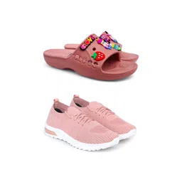 FABBMATE Women Sneakers With Flip Flops