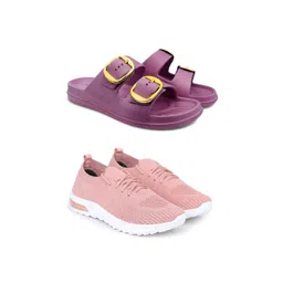 FABBMATE Women Sneakers With Flip Flops