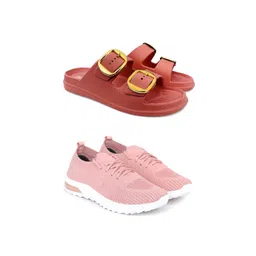 FABBMATE Women Sneakers With Flip Flops