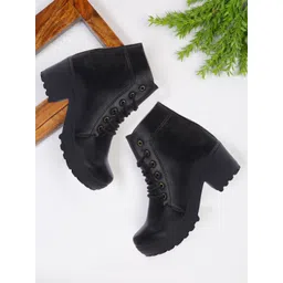 FASHIMO Women Black Solid High Top Regular Boots