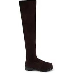 Fashion Over Knee High Womens Boots Block Heel Pull On Heels Stylish Solid Heels Long Boots For Womens & Girls