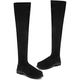 Fashion Over Knee High Womens Boots Pull On Stylish Long Boots for Womens & Girls