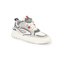 FAUSTO Men Colourblocked PU Lightweight Mid-Top Sneakers