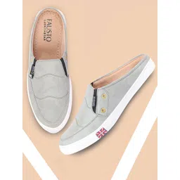 Fausto Men Grey Mule Sneakers