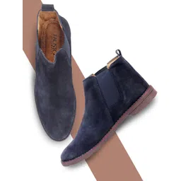 FAUSTO Men Mid-Top Chelsea Boots