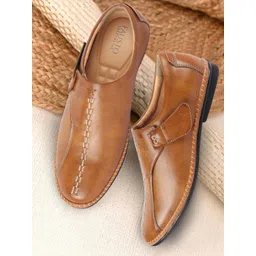 FAUSTO Men Tan PU Sneakers