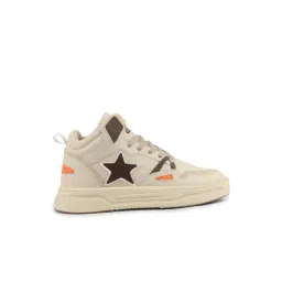 FAUSTO Men's Beige Casual Sneakers