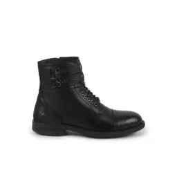 Fausto Men's Black Biker Boots