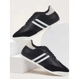 Fausto Men's Black Casual Sneakers