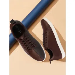 Fausto Men's Brown & Tan Casual Sneakers