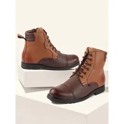 Fausto Men's Brown Biker Boots